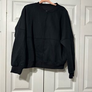 Women's Black Zip-Up Jacket